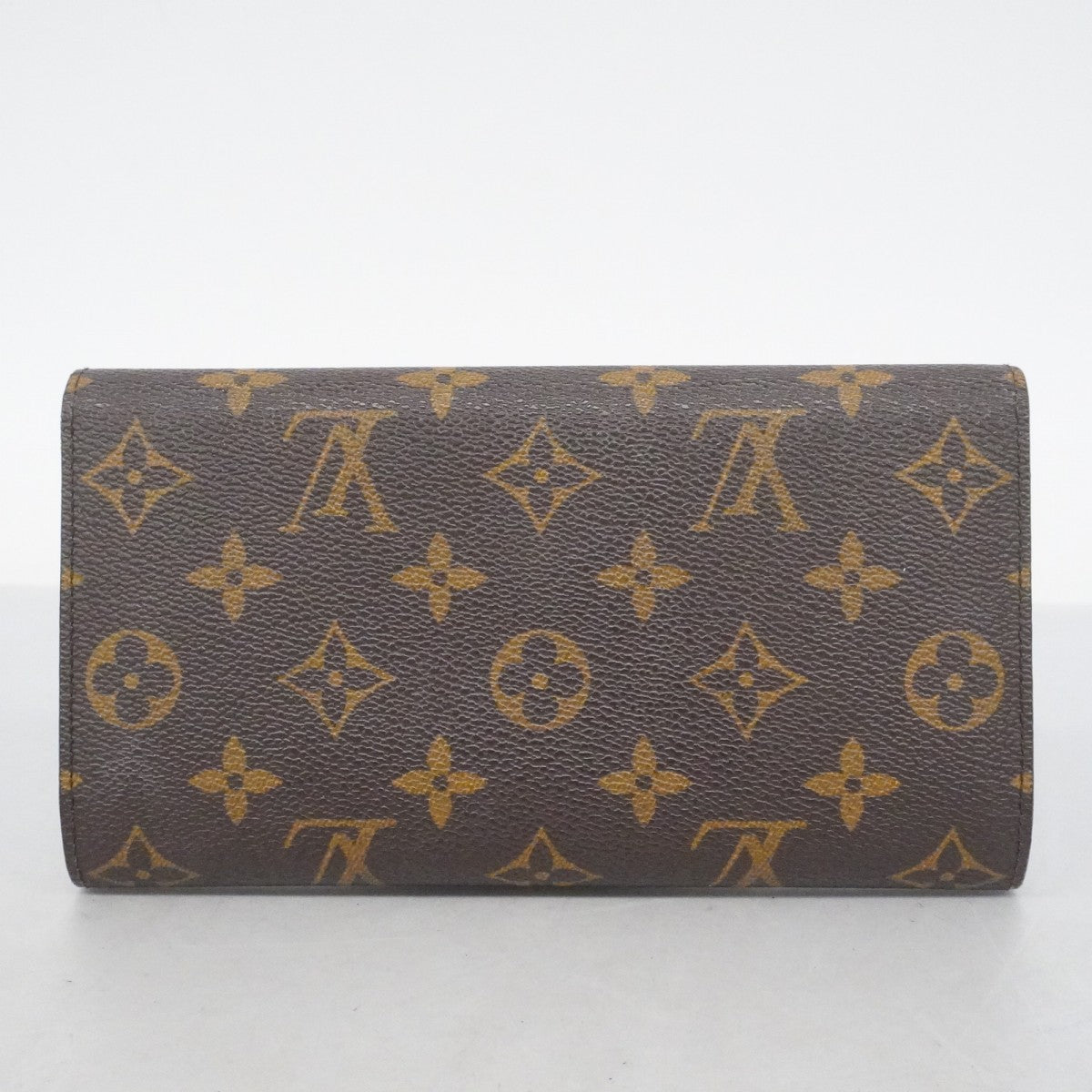 【6cc3148】ルイヴィトン 三つ折り長財布 モノグラム ポルトフォイユインターナショナル M61217 ブラウン【中古】メンズ レディース ユニセックス
