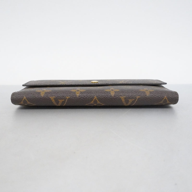 【6cc3148】ルイヴィトン 三つ折り長財布 モノグラム ポルトフォイユインターナショナル M61217 ブラウン【中古】メンズ レディース ユニセックス