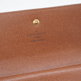 【6cc3148】ルイヴィトン 三つ折り長財布 モノグラム ポルトフォイユインターナショナル M61217 ブラウン【中古】メンズ レディース ユニセックス