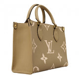 【6cc3186】ルイヴィトン ハンドバッグ モノグラム・アンプラント バイカラー オンザゴーPM M45779 トゥルトレール クレーム 2wayバッグ【中古】レディース