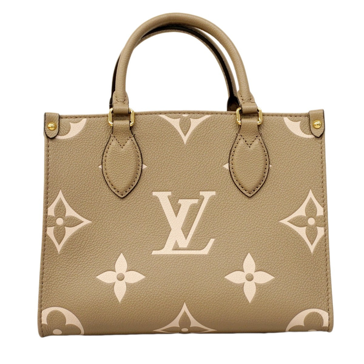 【6cc3186】ルイヴィトン ハンドバッグ モノグラム・アンプラント バイカラー オンザゴーPM M45779 トゥルトレール クレーム 2wayバッグ【中古】レディース