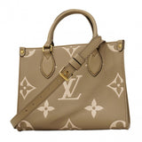 【6cc3186】ルイヴィトン ハンドバッグ モノグラム・アンプラント バイカラー オンザゴーPM M45779 トゥルトレール クレーム 2wayバッグ【中古】レディース