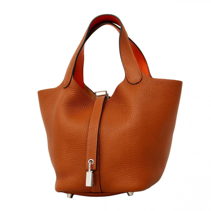 ★最終価格★SALE【6cc3194】エルメス ハンドバッグ ピコタンロックPMエクラ トリヨンクレマンス スイフト キュイーブル/カプシーヌ シルバー金具 U刻印【中古】レディース