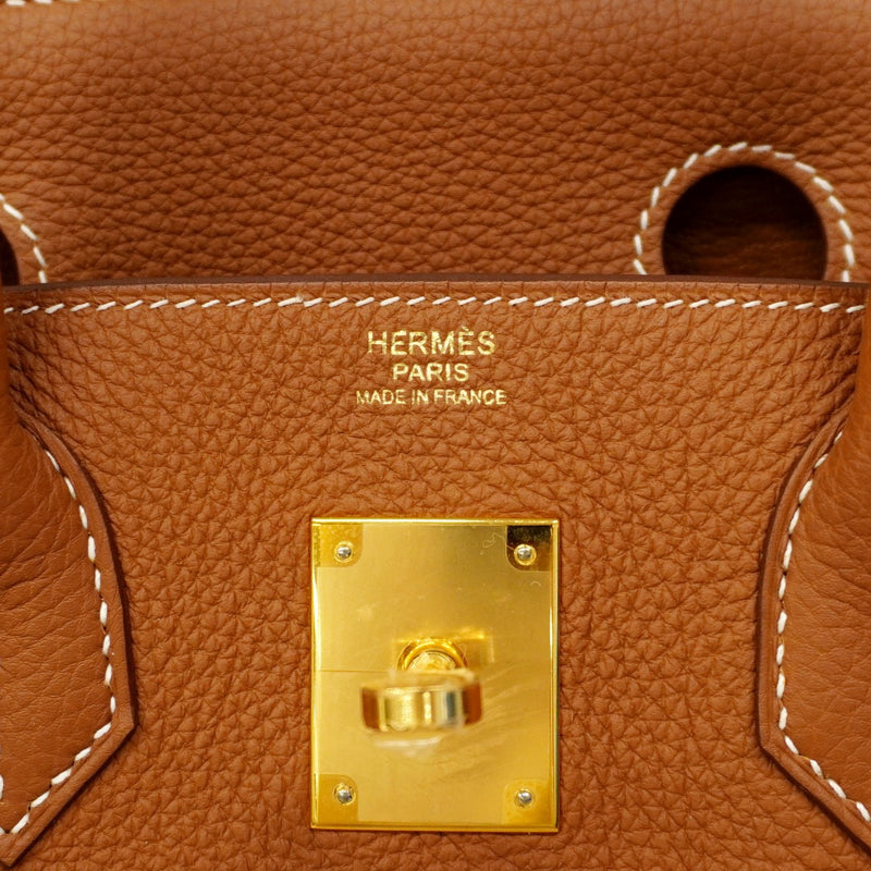 ★SALE【6cc3292-g】エルメス ハンドバッグ バーキン30 トリヨンノビーヨ ゴールド ゴールド金具 C刻印【中古】レディース