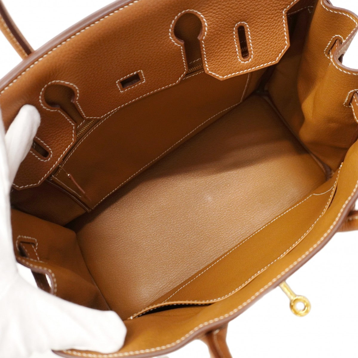 ★SALE【6cc3292-g】エルメス ハンドバッグ バーキン30 トリヨンノビーヨ ゴールド ゴールド金具 C刻印【中古】レディース
