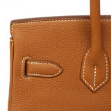 ★SALE【6cc3292-g】エルメス ハンドバッグ バーキン30 トリヨンノビーヨ ゴールド ゴールド金具 C刻印【中古】レディース