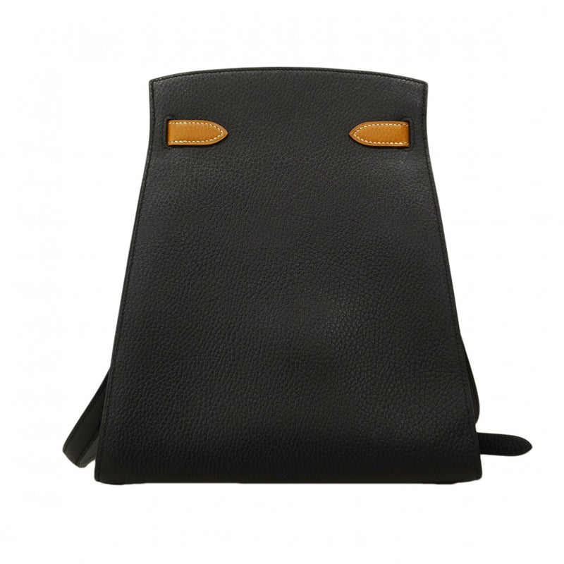 【6cc3293】エルメス ショルダーバッグ ケリースポーツGM アルデンヌ ブラック ゴールド ゴールド金具 □C刻印【中古】レディース