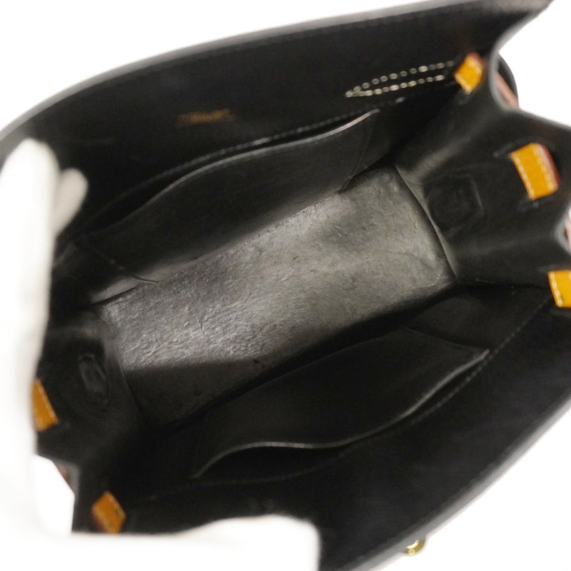 【6cc3293】エルメス ショルダーバッグ ケリースポーツGM アルデンヌ ブラック ゴールド ゴールド金具 □C刻印【中古】レディース