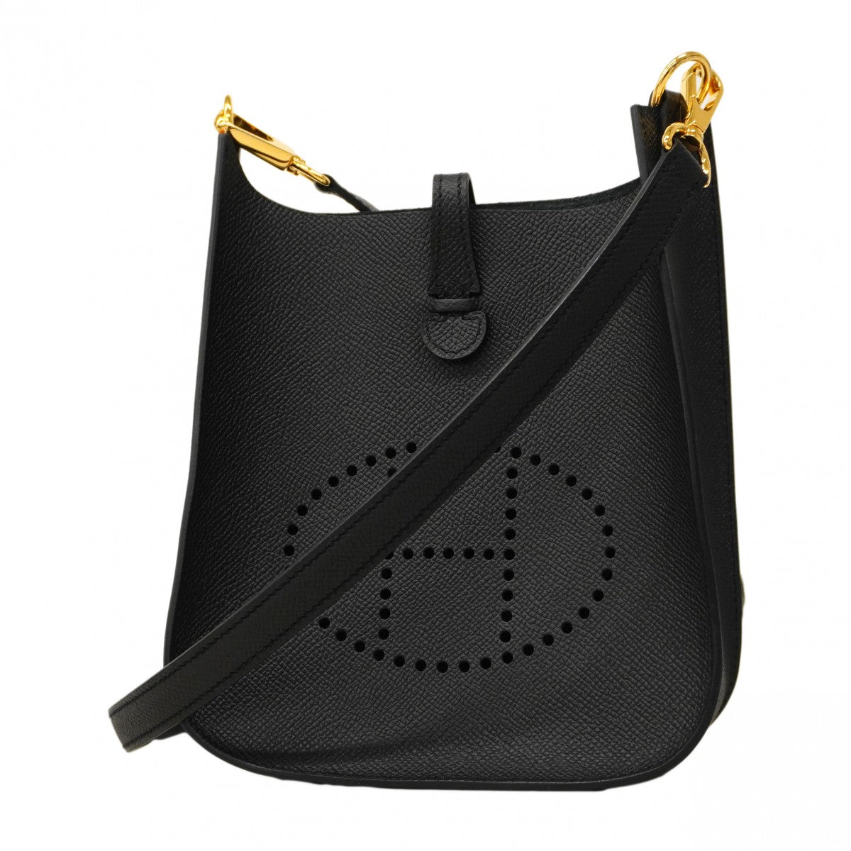 ★最終価格★SALE【6cc3296】エルメス ショルダーバッグ エヴリンTPM セリエ ヴォーエプソン ブラック ゴールド金具 K刻印【中古】レディース