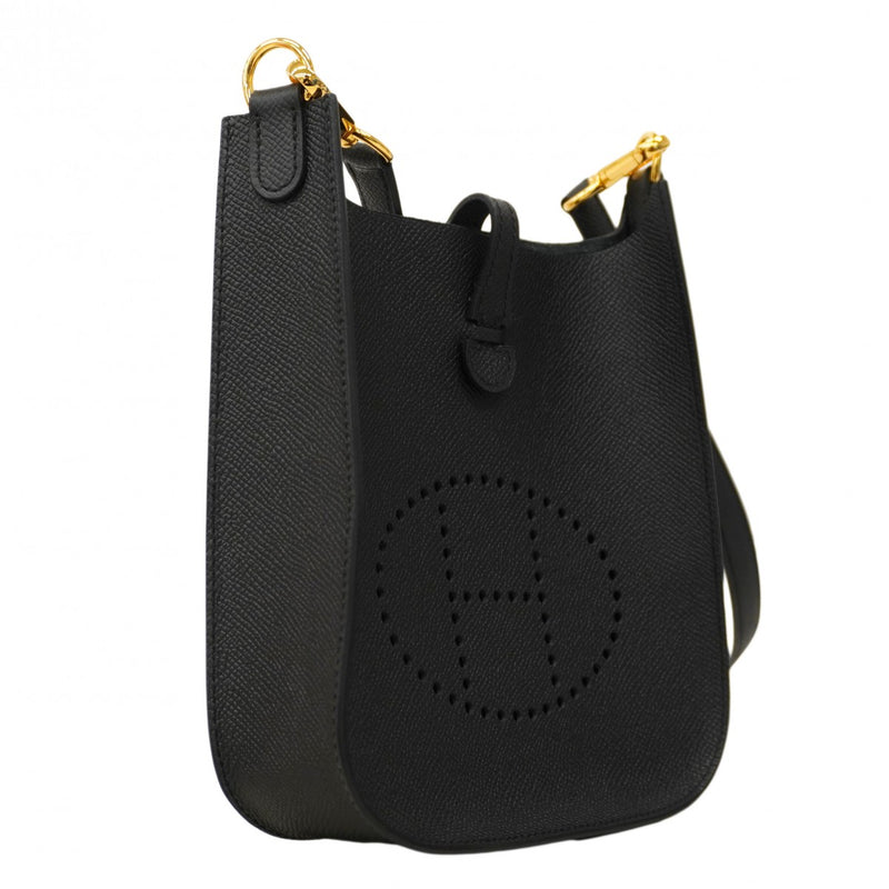 ★最終価格★SALE【6cc3296】エルメス ショルダーバッグ エヴリンTPM セリエ ヴォーエプソン ブラック ゴールド金具 K刻印【中古】レディース