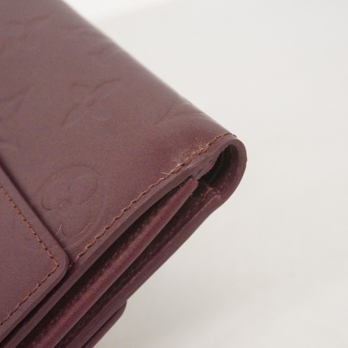 【6cc3319-k】ルイヴィトン 三つ折り財布 モノグラム・マット ポルトモネ ビエ カルトクレディ M65116 ヴィオレ【中古】レディース