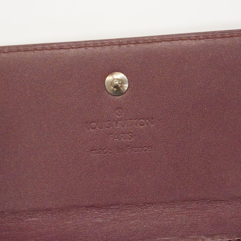 【6cc3319-k】ルイヴィトン 三つ折り財布 モノグラム・マット ポルトモネ ビエ カルトクレディ M65116 ヴィオレ【中古】レディース