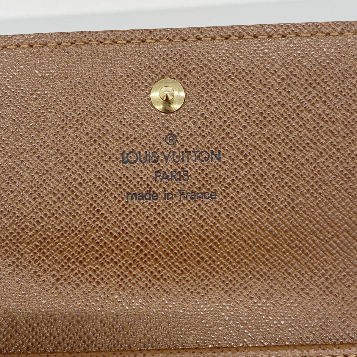 【6cc3379】ルイヴィトン 三つ折り長財布 モノグラム ポルトモネビエカルトクレディ M61652 ブラウン【中古】レディース
