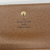 【6cc3379】ルイヴィトン 三つ折り長財布 モノグラム ポルトモネビエカルトクレディ M61652 ブラウン【中古】レディース