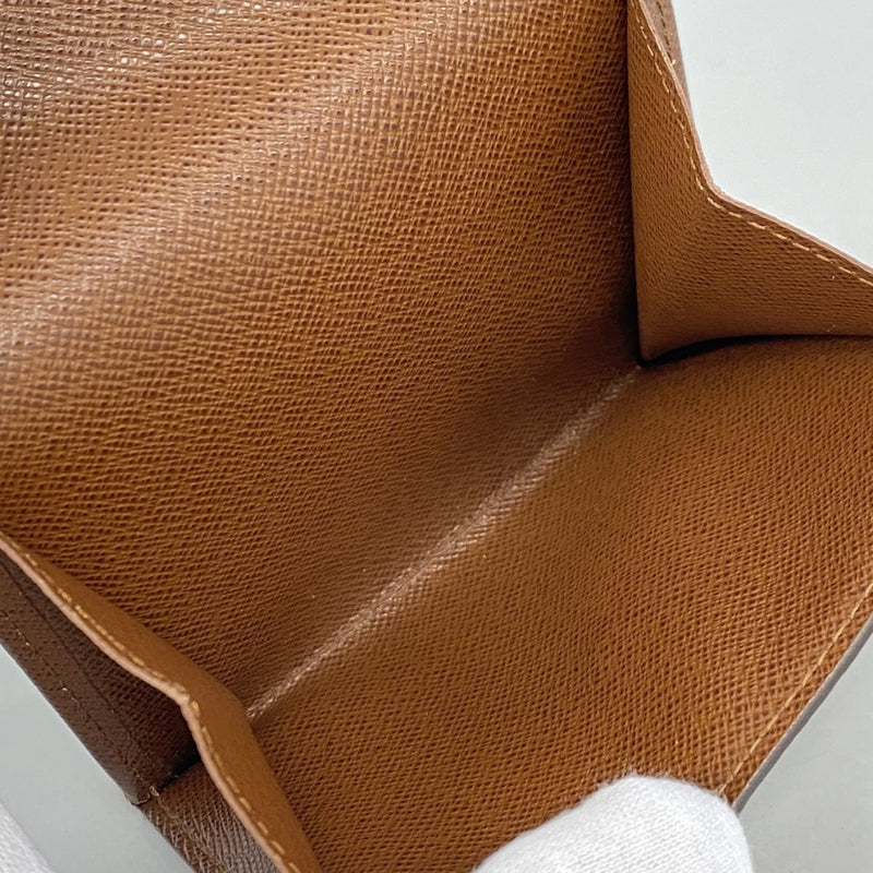 【6cc3379】ルイヴィトン 三つ折り長財布 モノグラム ポルトモネビエカルトクレディ M61652 ブラウン【中古】レディース