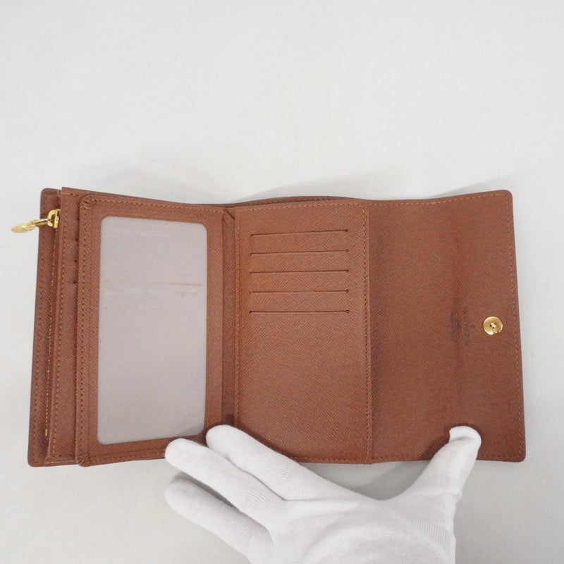 【6cc3397-k】ルイヴィトン 三つ折り財布 モノグラム ポルトフォイユアレクサンドラ M60047 ブラウン【中古】メンズ レディース ユニセックス