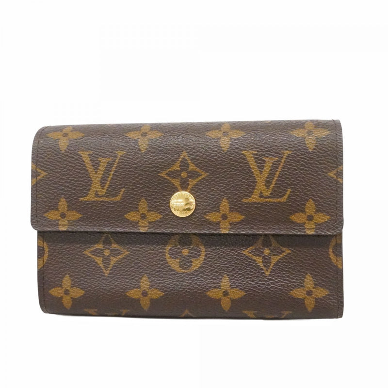【6cc3397-k】ルイヴィトン 三つ折り財布 モノグラム ポルトフォイユアレクサンドラ M60047 ブラウン【中古】メンズ レディース ユニセックス