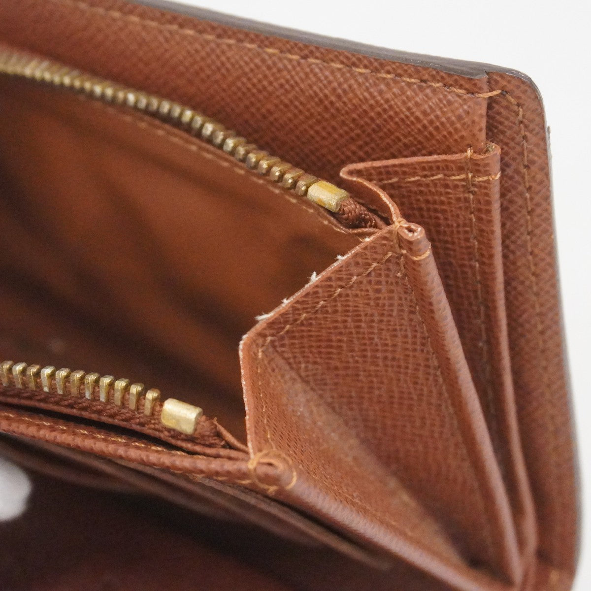 【6cc3397-k】ルイヴィトン 三つ折り財布 モノグラム ポルトフォイユアレクサンドラ M60047 ブラウン【中古】メンズ レディース ユニセックス