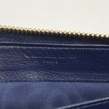 【6cc3496】クリスチャンディオール 長財布 カナージュ エナメル ブルー ゴールド金具【中古】レディース