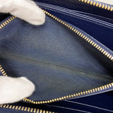 【6cc3496】クリスチャンディオール 長財布 カナージュ エナメル ブルー ゴールド金具【中古】レディース