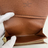 【6cc3607】ルイヴィトン 財布 モノグラム ポルトモネビエトレゾール M61730 ブラウン【中古】レディース