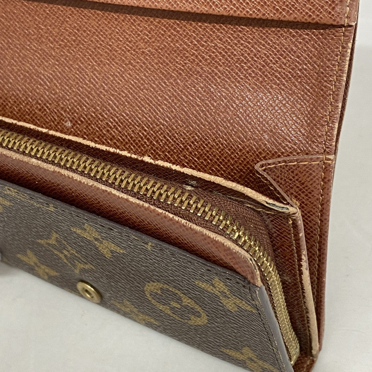 【6cc3607】ルイヴィトン 財布 モノグラム ポルトモネビエトレゾール M61730 ブラウン【中古】レディース