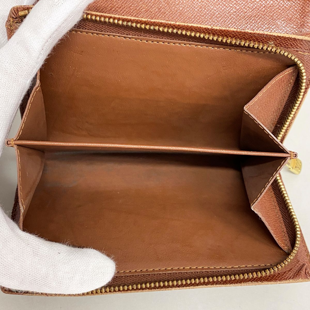 【6cc3607】ルイヴィトン 財布 モノグラム ポルトモネビエトレゾール M61730 ブラウン【中古】レディース