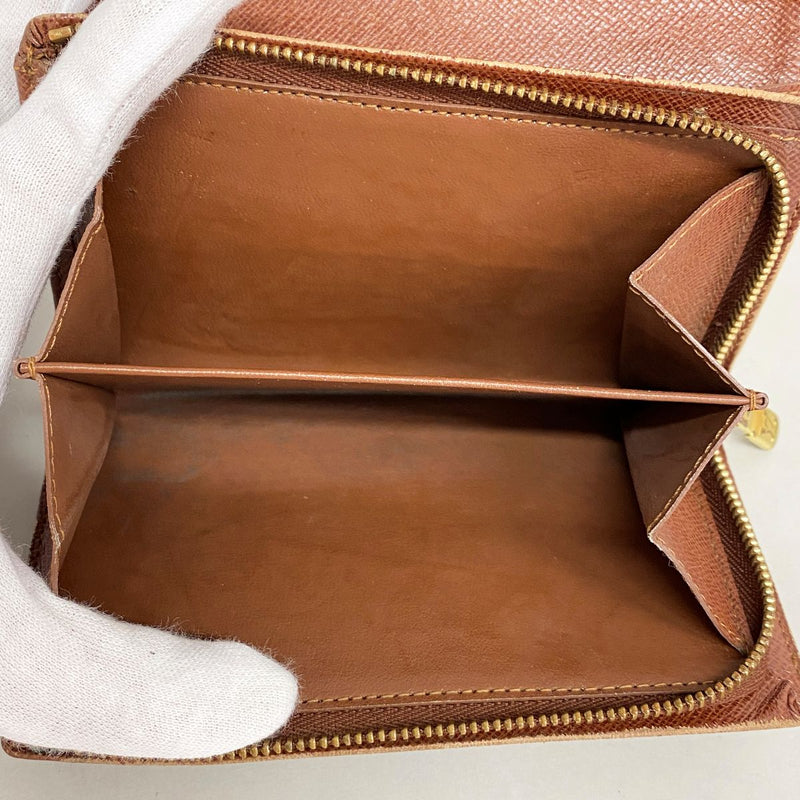 【6cc3607】ルイヴィトン 財布 モノグラム ポルトモネビエトレゾール M61730 ブラウン【中古】レディース