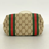 ★最終価格★SALE【6cc3676】グッチ トートバッグ GGキャンバス/シェリーライン 162898 キャンバス ブラウン シャンパンゴールド金具【中古】レディース