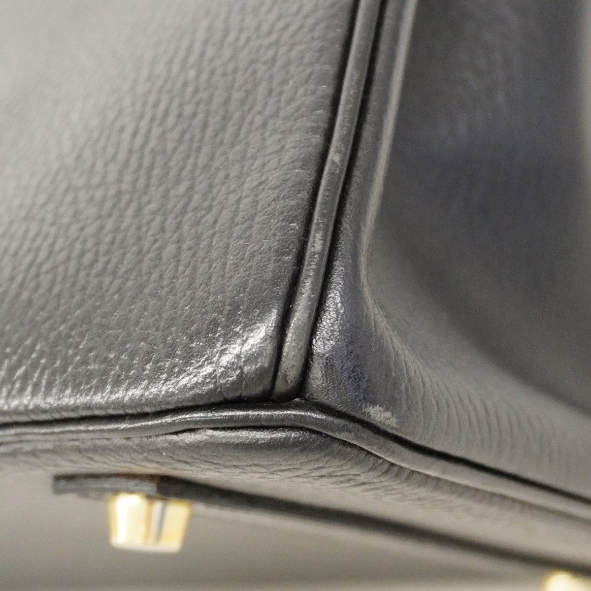 ★在庫処分★最終価格★SALE【6cc3710】エルメス ハンドバッグ バーキン35 アルデンヌ ブラック ゴールド金具 □C刻印【中古】レディース