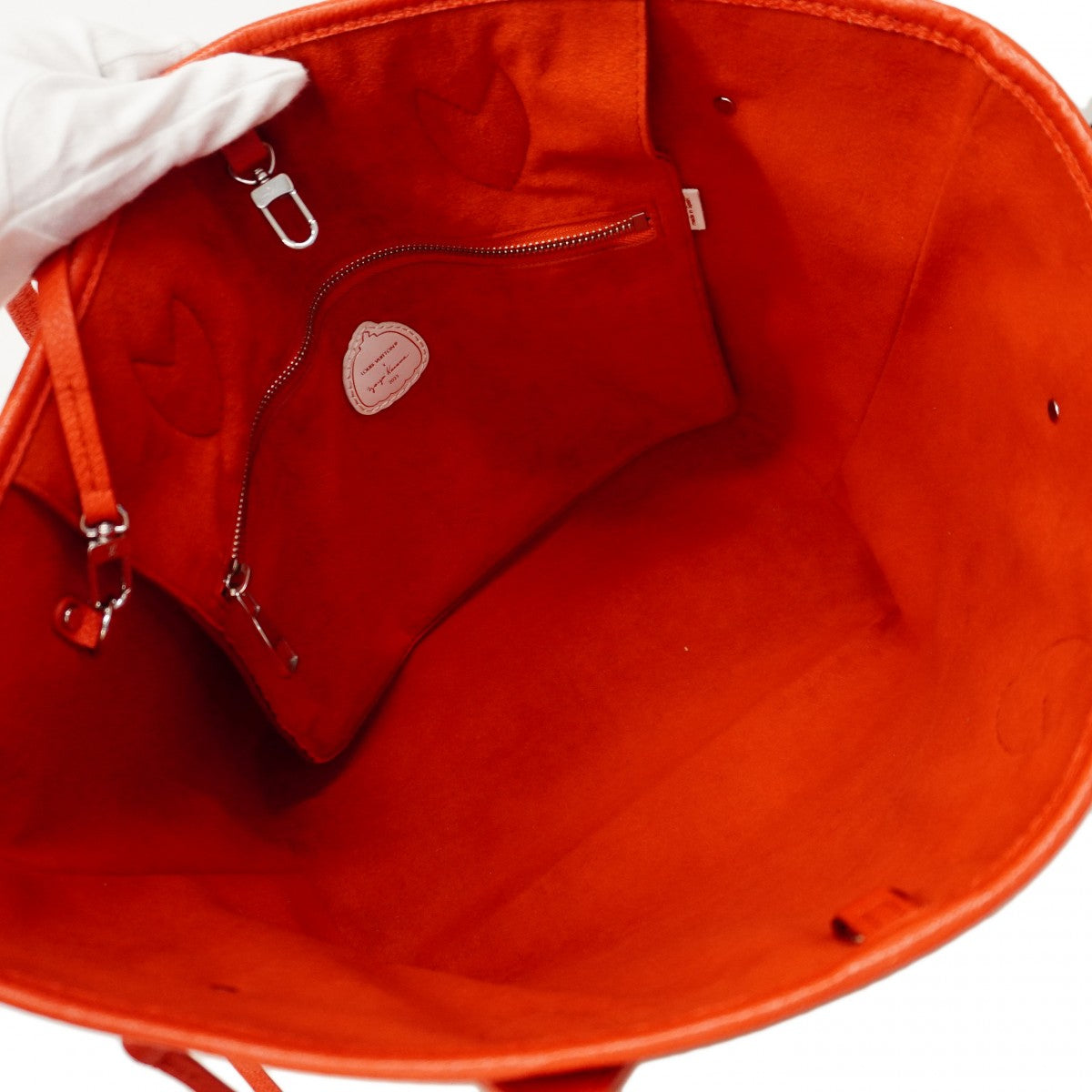 ★最終価格★SALE【6cc3789】ルイヴィトン トートバッグ モノグラム・アンプラント インフィニティ ネヴァーフルMM M46422 ルージュブロン 草間彌生【中古】レディース