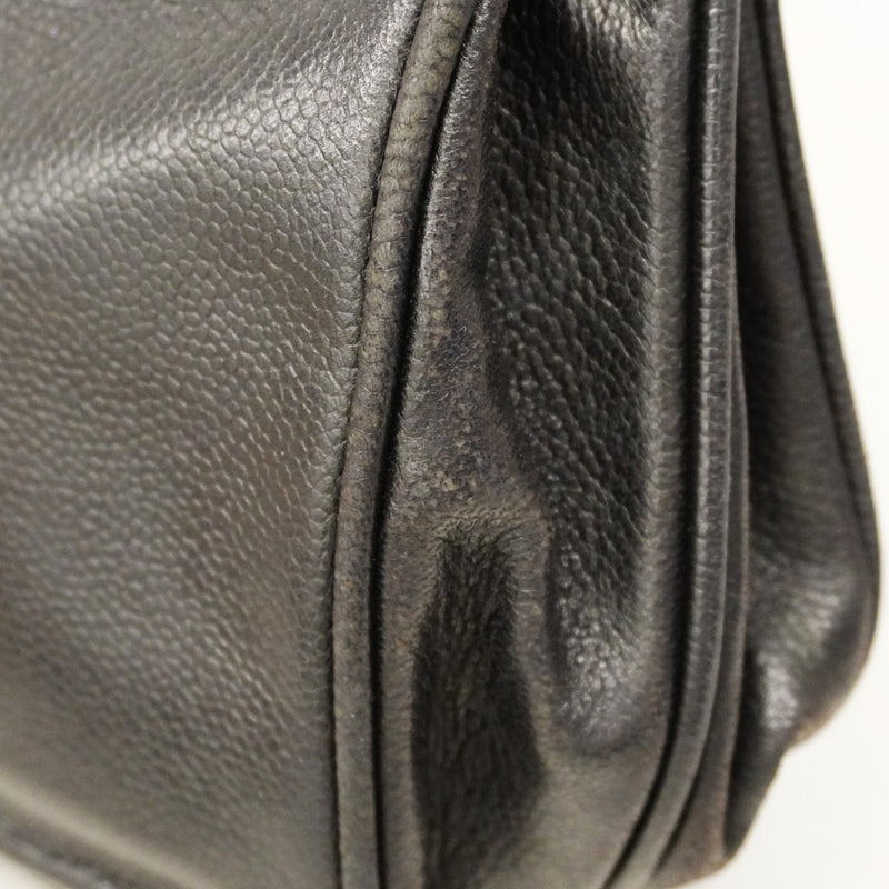 【6cc3839-k】シャネル ショルダーバッグ 2.55/マトラッセ チェーンショルダー キャビアスキン ブラック シルバー金具【中古】レディース