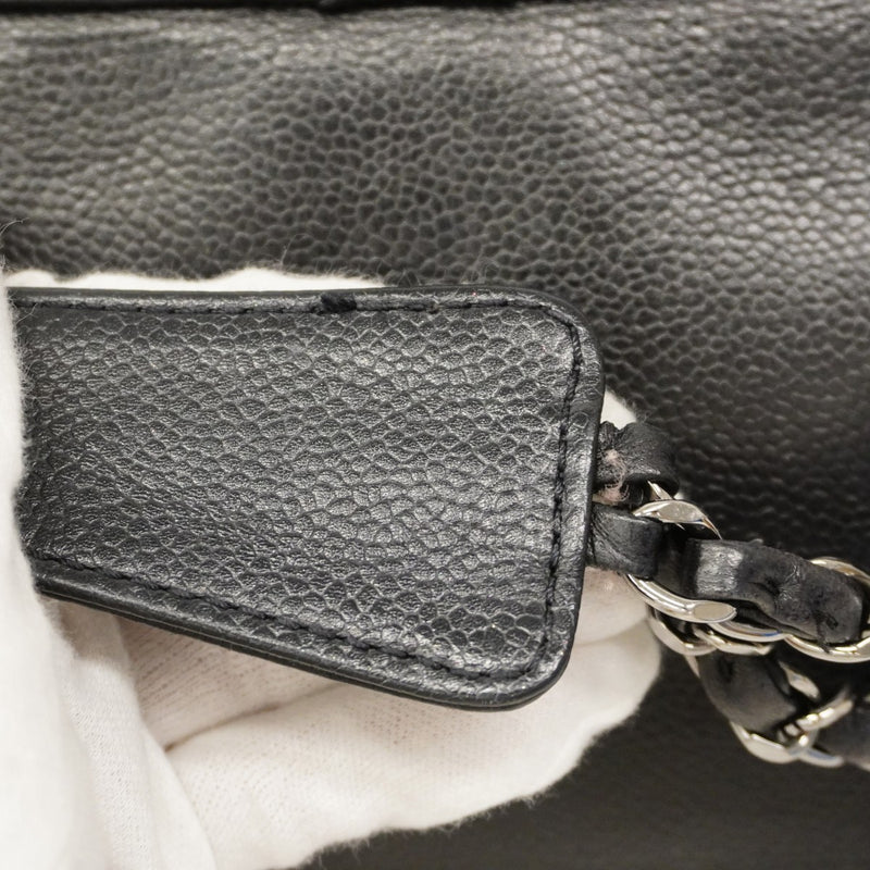 【6cc3839-k】シャネル ショルダーバッグ 2.55/マトラッセ チェーンショルダー キャビアスキン ブラック シルバー金具【中古】レディース