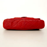 【6cc3840-k】シャネル ショルダーバッグ マトラッセ Wチェーン レザー レッド ゴールド金具【中古】レディース