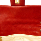 【6cc3840-k】シャネル ショルダーバッグ マトラッセ Wチェーン レザー レッド ゴールド金具【中古】レディース