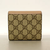 【6cc3842-k】グッチ 財布 GGマーモント/GGスプリーム 598587 レザー PVC ブラウン ゴールド金具【中古】