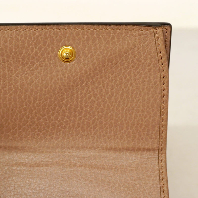 【6cc3842-k】グッチ 財布 GGマーモント/GGスプリーム 598587 レザー PVC ブラウン ゴールド金具【中古】