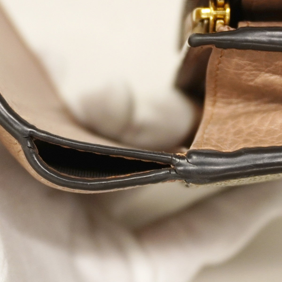 【6cc3842-k】グッチ 財布 GGマーモント/GGスプリーム 598587 レザー PVC ブラウン ゴールド金具【中古】