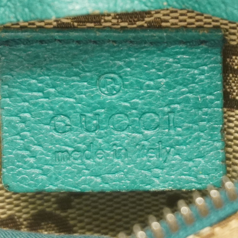 【6cc3879-k】グッチ ウエストバッグ GGキャンバス 28566 キャンバス ブラウン ターコイズブルー シルバー金具【中古】メンズ レディース ユニセックス