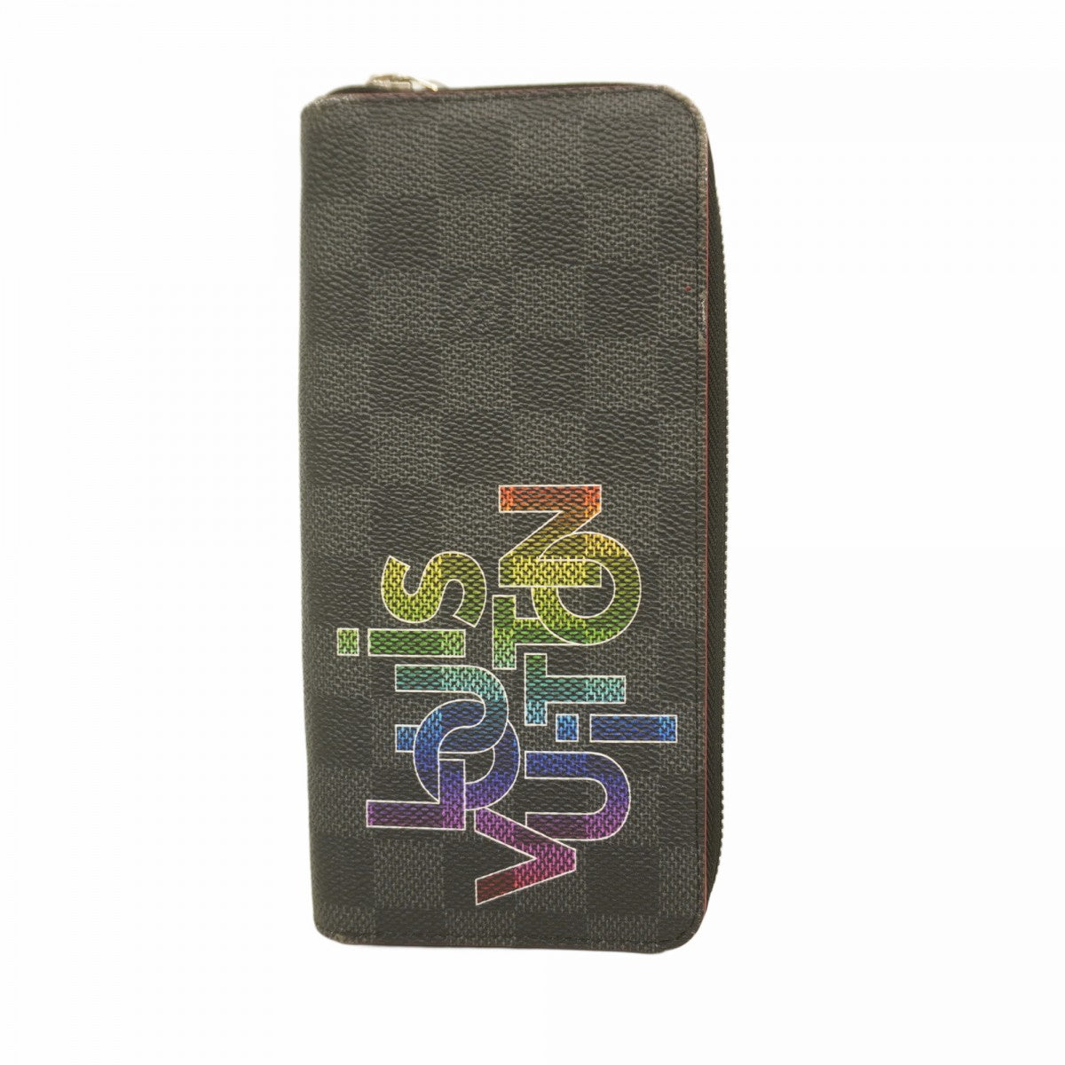 ★最終価格【6cc3881-k】ルイヴィトン 長財布 ダミエ・グラフィット ジッピーウォレットヴェルティカル N60306 ブラック ルージュ【中古】メンズ