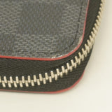 ★最終価格【6cc3881-k】ルイヴィトン 長財布 ダミエ・グラフィット ジッピーウォレットヴェルティカル N60306 ブラック ルージュ【中古】メンズ