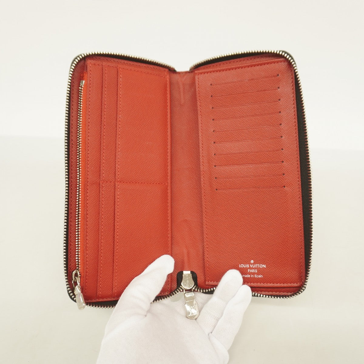 ★最終価格【6cc3881-k】ルイヴィトン 長財布 ダミエ・グラフィット ジッピーウォレットヴェルティカル N60306 ブラック ルージュ【中古】メンズ