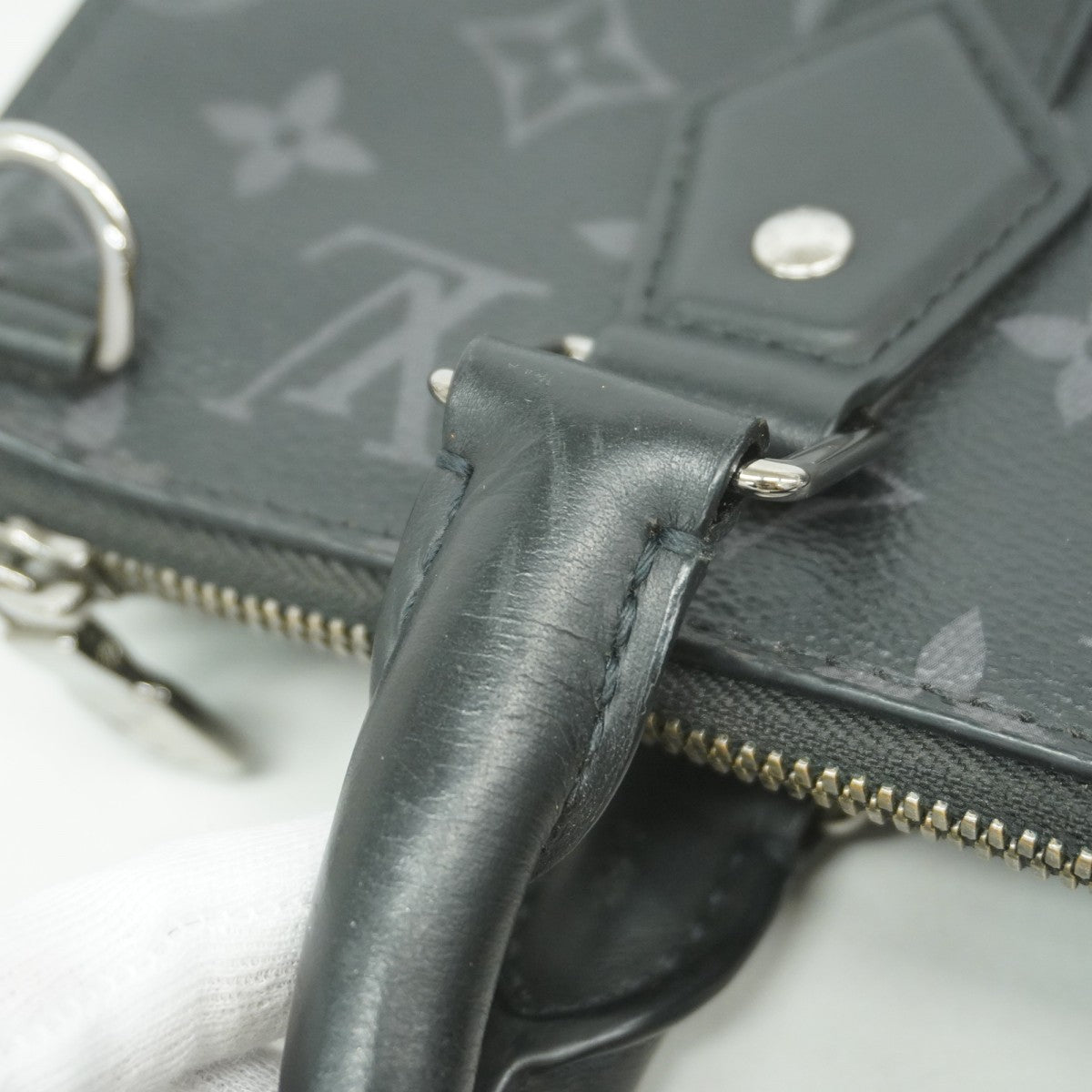 【6cc4006】ルイヴィトン ハンドバッグ モノグラム・エクリプス サックプラクロス M46456 ブラック 2wayバッグ【中古】メンズ