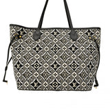 【6cc4017-k】ルイヴィトン トートバッグ モノグラム・ジャガードSince1854 ネヴァーフルMM M57230 ブラック【中古】レディース