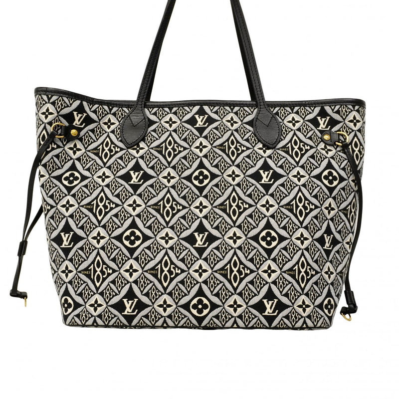 【6cc4017-k】ルイヴィトン トートバッグ モノグラム・ジャガードSince1854 ネヴァーフルMM M57230 ブラック【中古】レディース