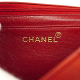【6cc4020-k】シャネル ショルダーバッグ マトラッセ チェーンショルダー ラムスキン レッド ゴールド金具【中古】レディース