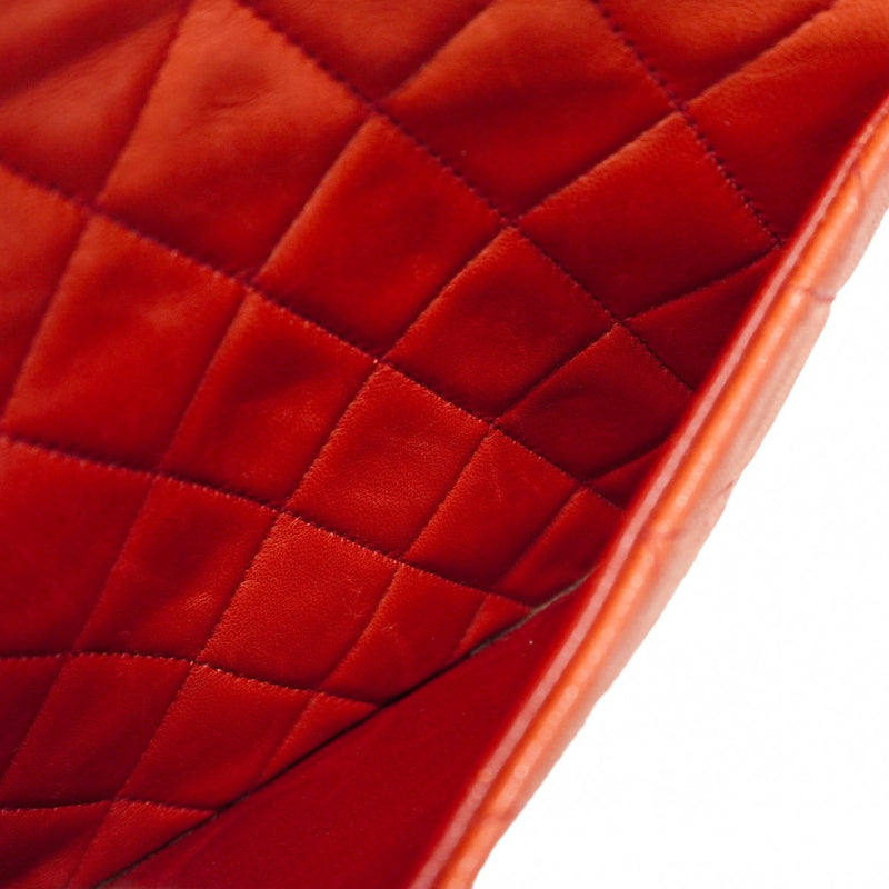 【6cc4020-k】シャネル ショルダーバッグ マトラッセ チェーンショルダー ラムスキン レッド ゴールド金具【中古】レディース