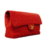 【6cc4020-k】シャネル ショルダーバッグ マトラッセ チェーンショルダー ラムスキン レッド ゴールド金具【中古】レディース