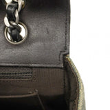 【6cc4021-k】シャネル ショルダーバッグ チョコバー Wチェーン デニム ブルー シルバー金具【中古】レディース