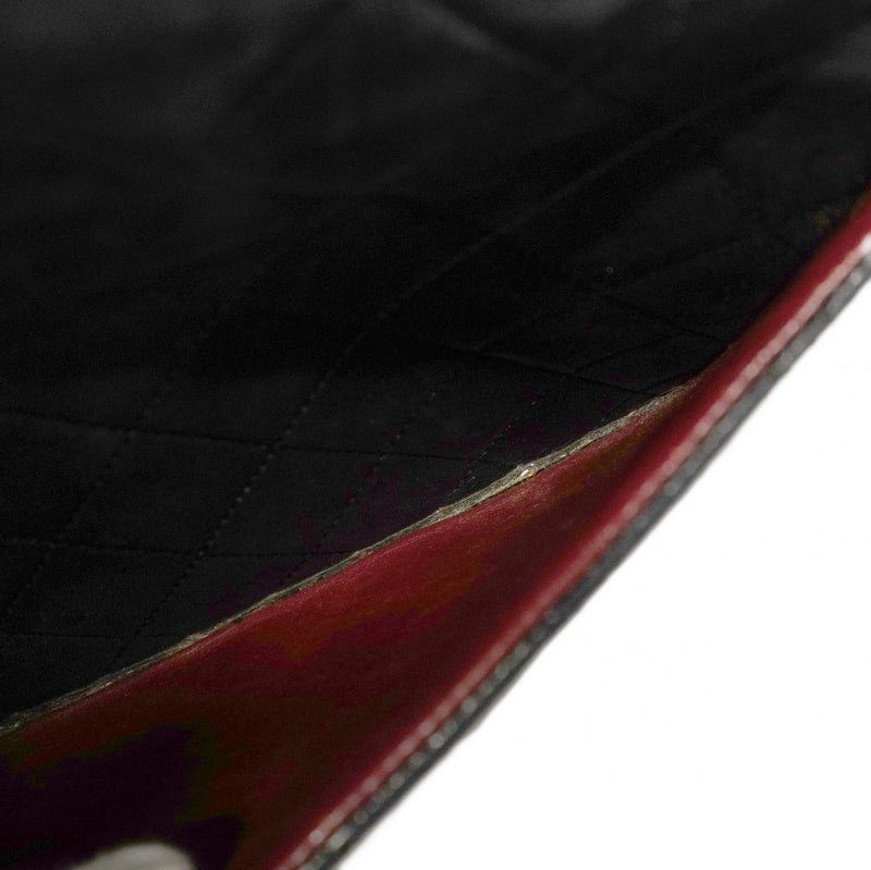 【6cc4022-k】シャネル ショルダーバッグ マトラッセ Wフラップ Wチェーン ラムスキン ブラック ゴールド金具【中古】レディース